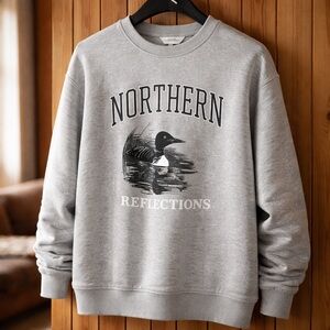 Northern Reflections Heather Gray Mallard 🦆 Crewneck